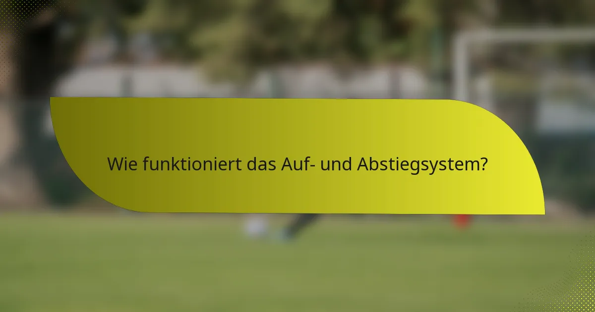 Wie funktioniert das Auf- und Abstiegsystem?