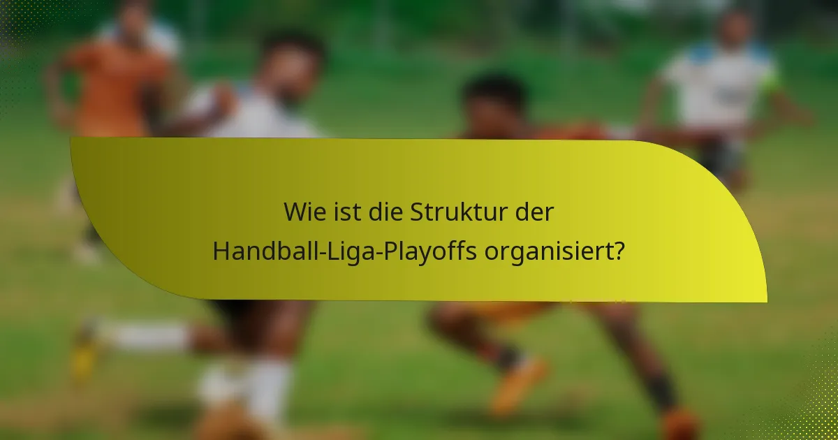 Wie ist die Struktur der Handball-Liga-Playoffs organisiert?